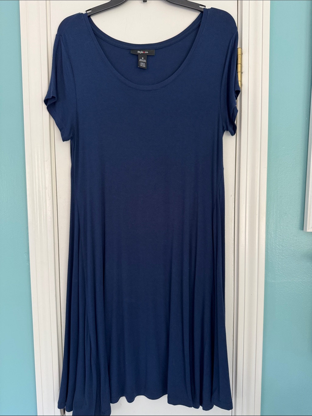 Style & Co T-Shirt Style Jersey Knit Swing Dress
